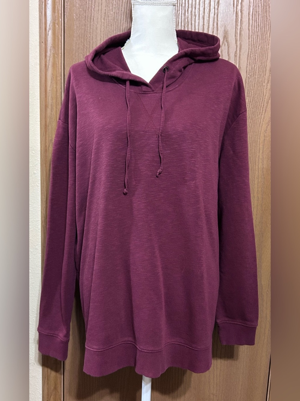 Natural Reflections Slub Knit Pullover Hoodie
